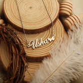 Butterfly Style Name Necklace - Silver - Xctasy